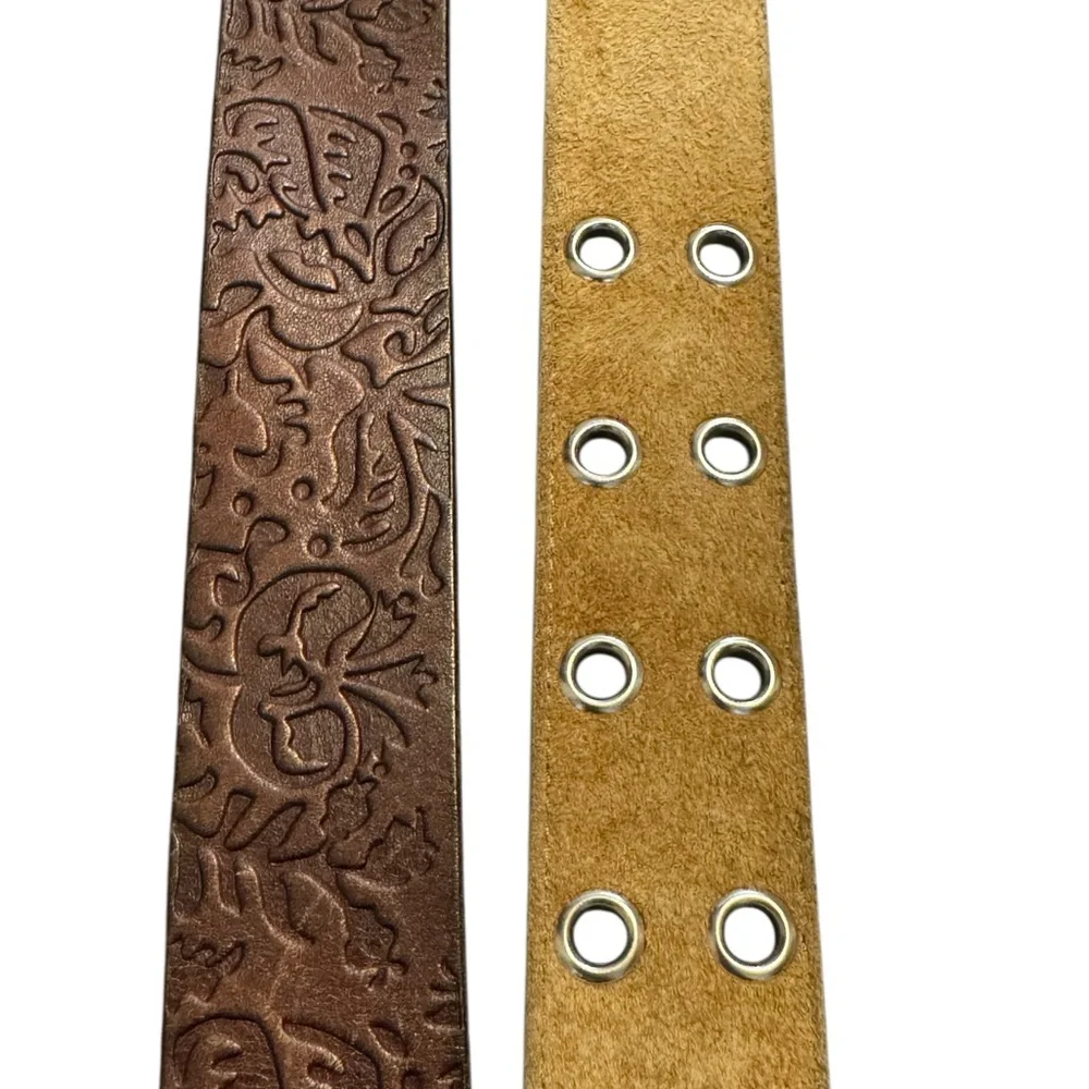 Set of 2 Leather Belts SZ LG‎ & MED
